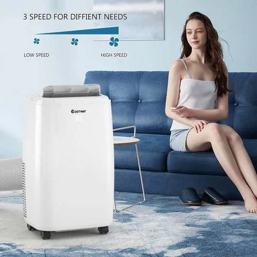 1 2000 BTU Portable Air Conditioner Multifunctional Air Cooler with Remote-White