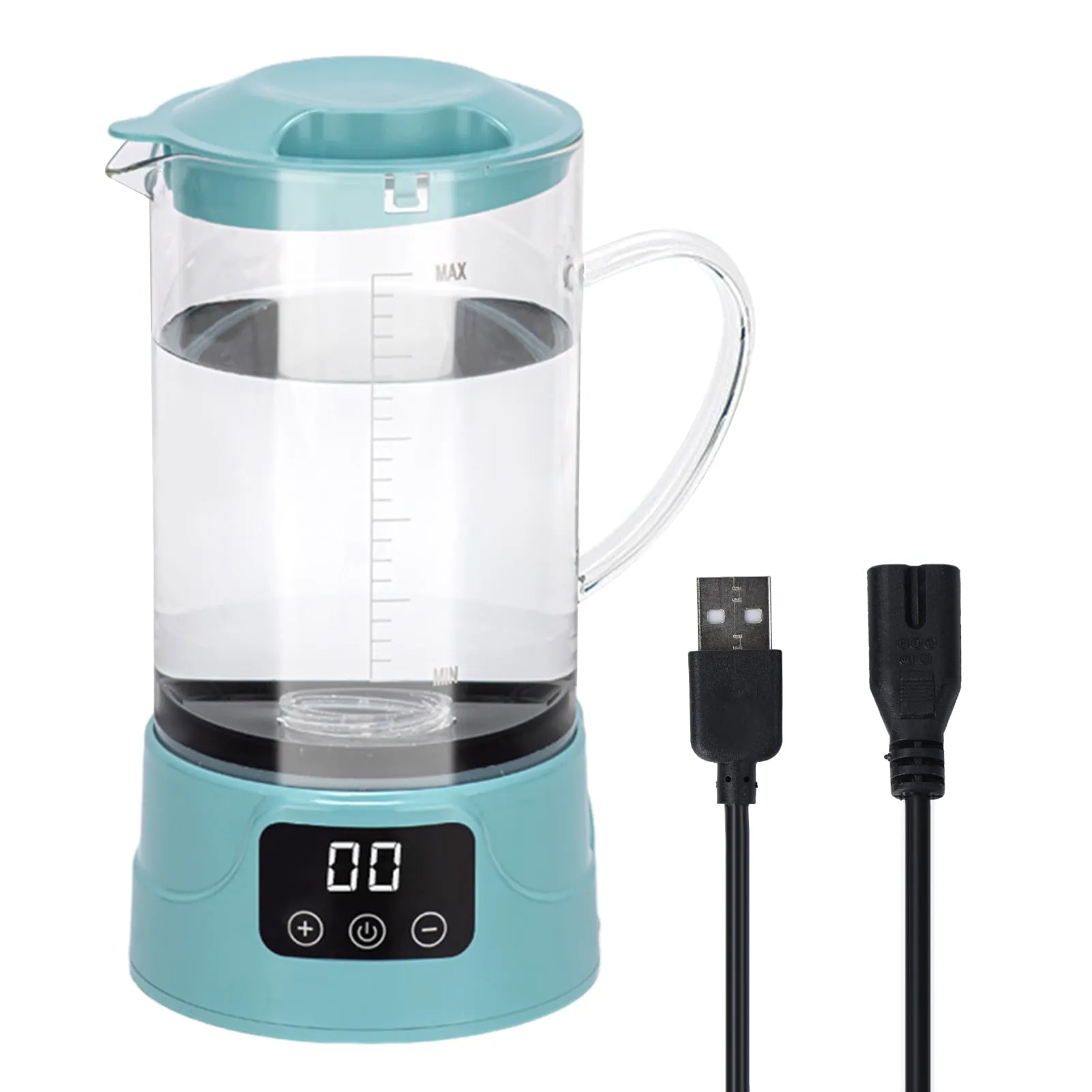 1 Set 1500ML Hydrogen Water Kettle High-Efficiency Large Capacity Hydrogen Water Generator for Home Travel