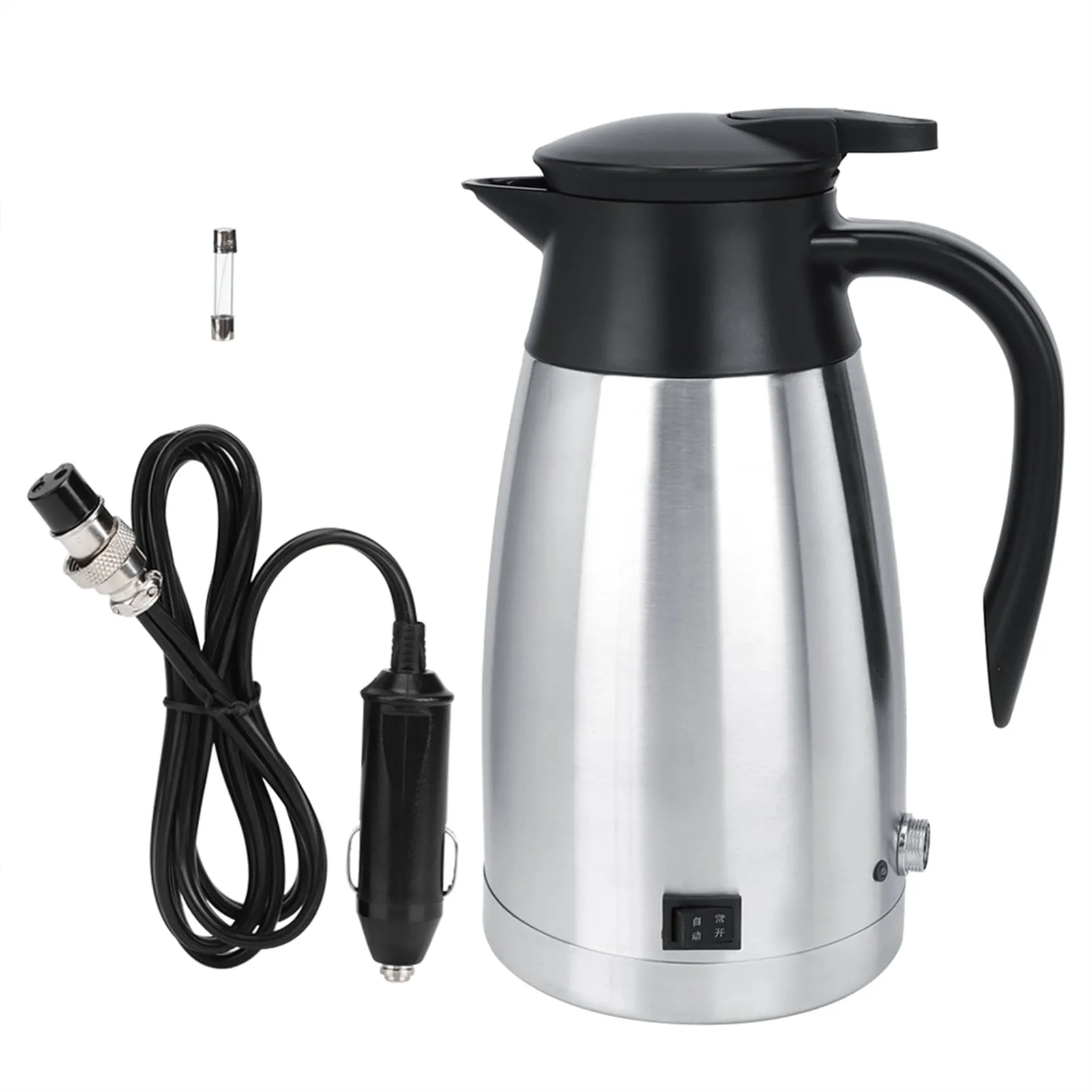 12V / 24V Electric Heated Car Truck Hot Water Kettle Bottle - 1000ml