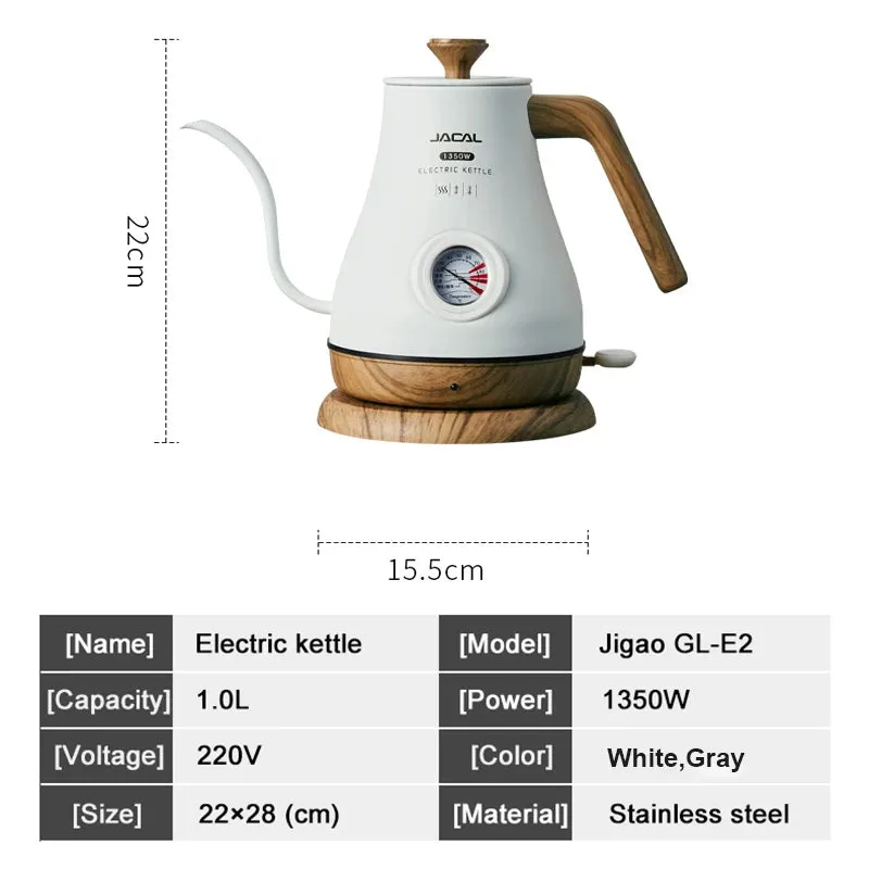 1L ELECTRIC KETTLE LONG SPOUT  COFFEE TEA POT