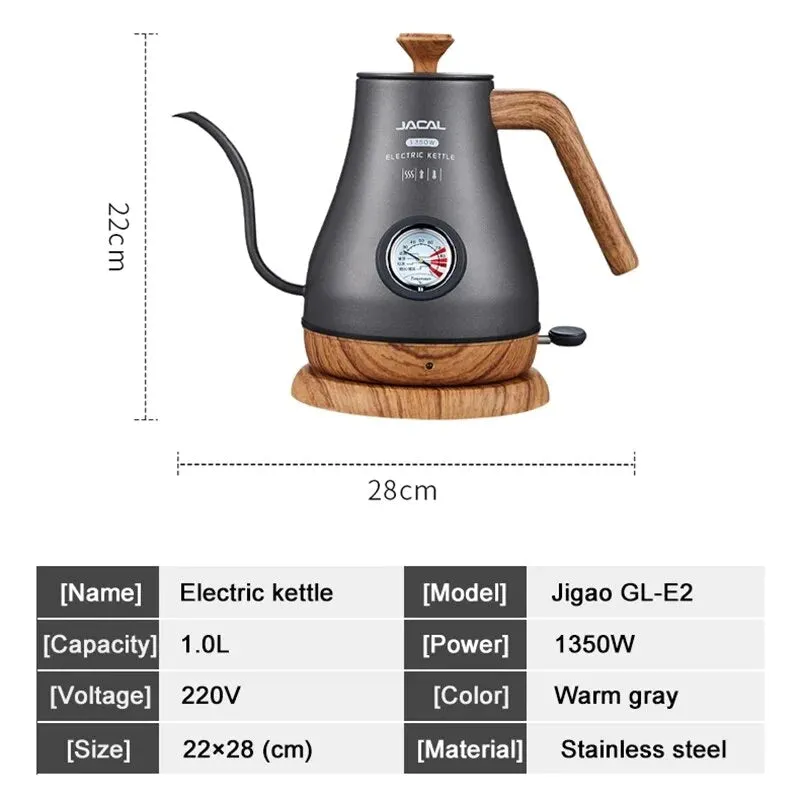 1L ELECTRIC KETTLE LONG SPOUT  COFFEE TEA POT