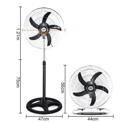 (2 Pieces in a box) RAF 3-in-1 Electric Standing Fan | 18-Inch | low noise | Wind Speed | Easy to install