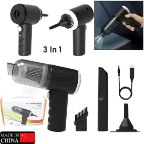 3 in 1 Car Mini Vacuum Cleaner with Blower Wireless Portable Rechargeable Handheld High Power Suction Vacuum Cleaning Machine for Home Car Computer Keyboard Cordless Air Blowing Dusting