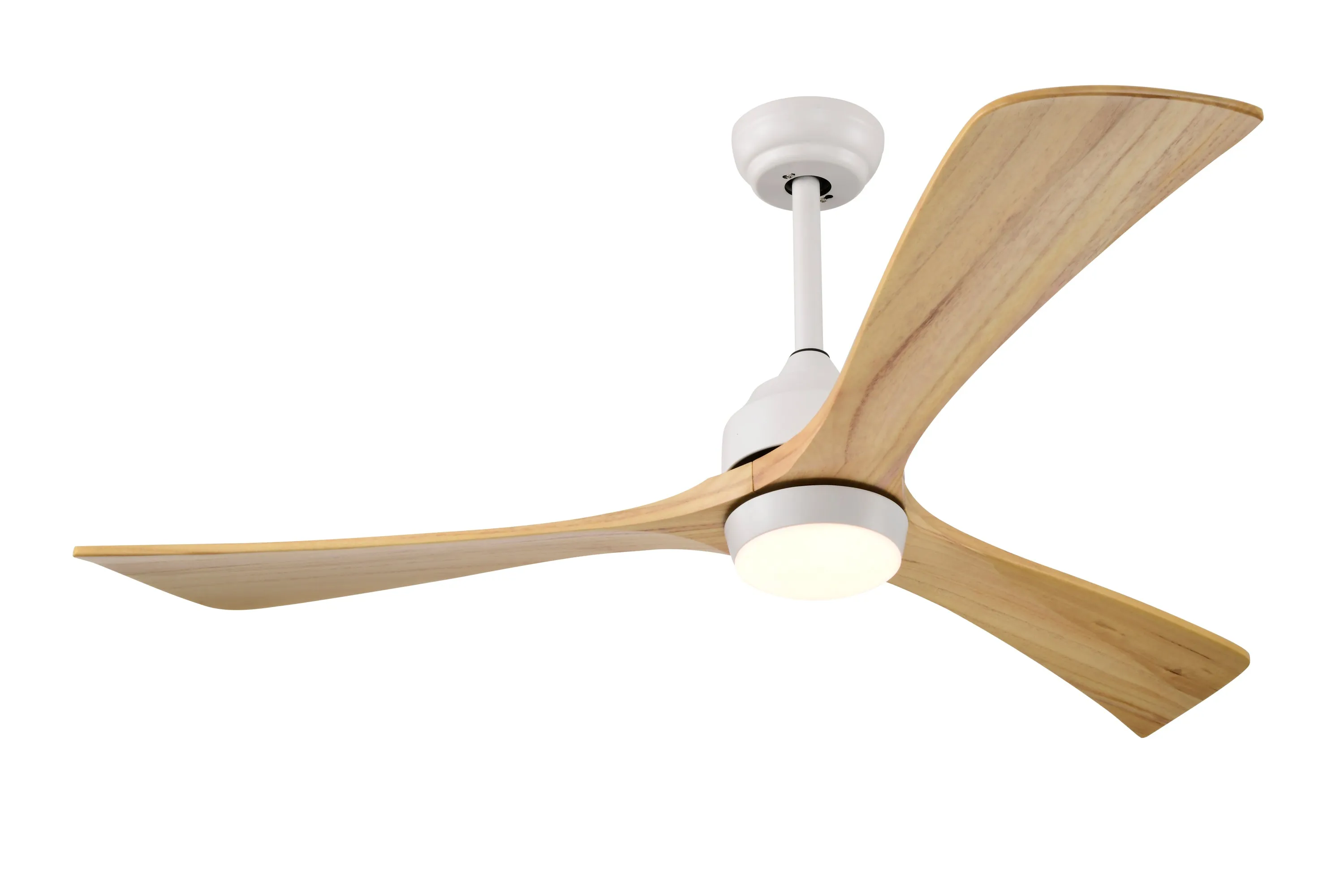 52" Matte Black   Dark Walnut Remote Control Silent Ceiling Fan Light, Reversible Ceiling Fan