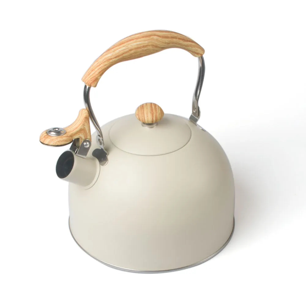 Anti-Rust Stainless Steel Whistling Tea Kettle 2.5L Cream