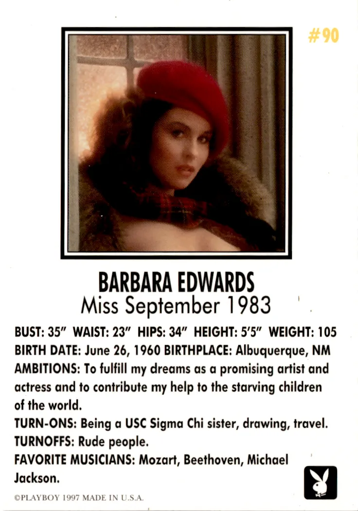 Autograph - BARBARA EDWARDS (1172/2750)