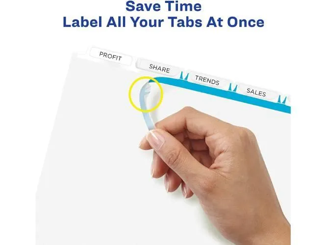 Avery IndexMaker Dividers, 5 Tabs with Clear Tab Labels