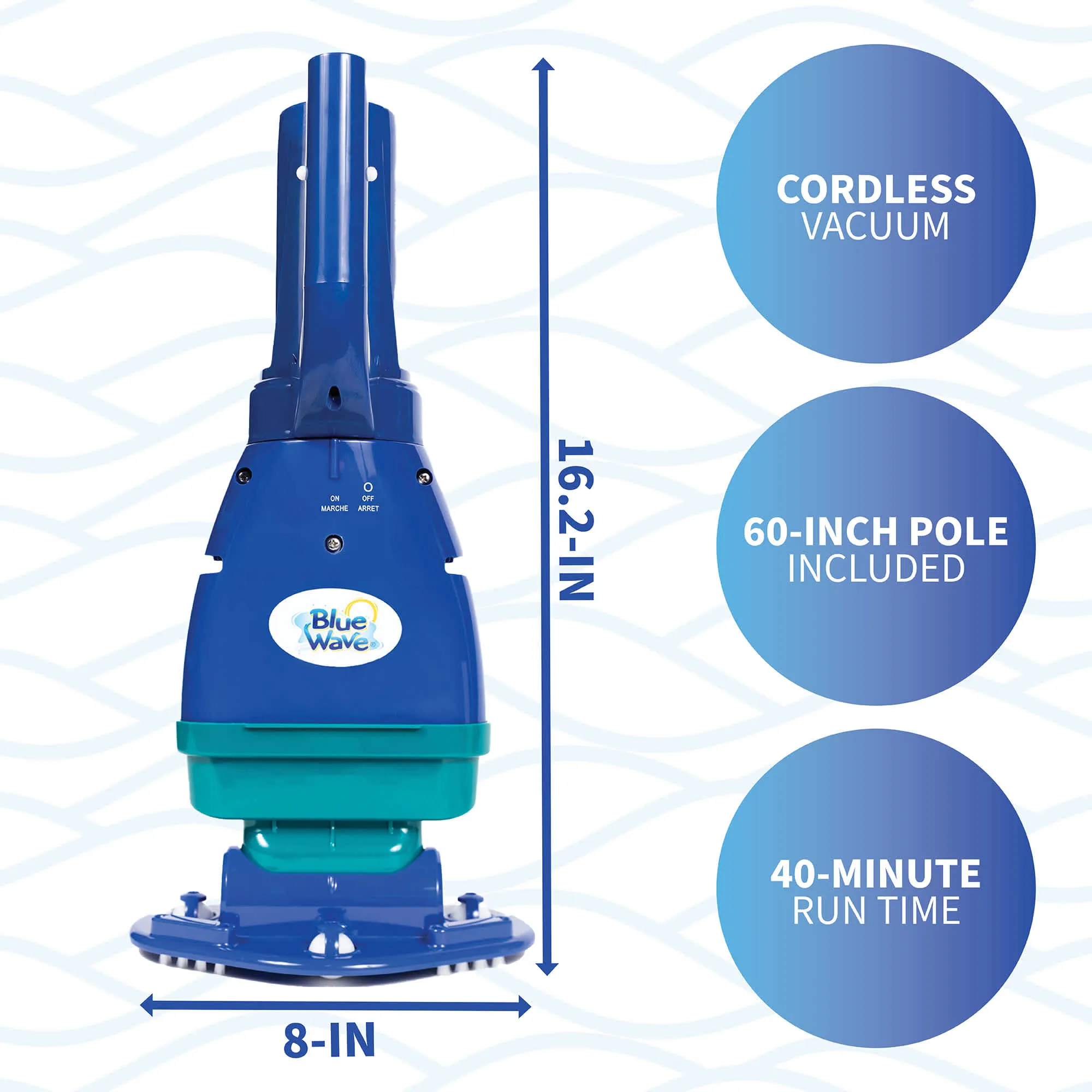 Blue Wave® Pool Blaster® Fusion™ PV-5 Hand-Held Lithium Cleaner