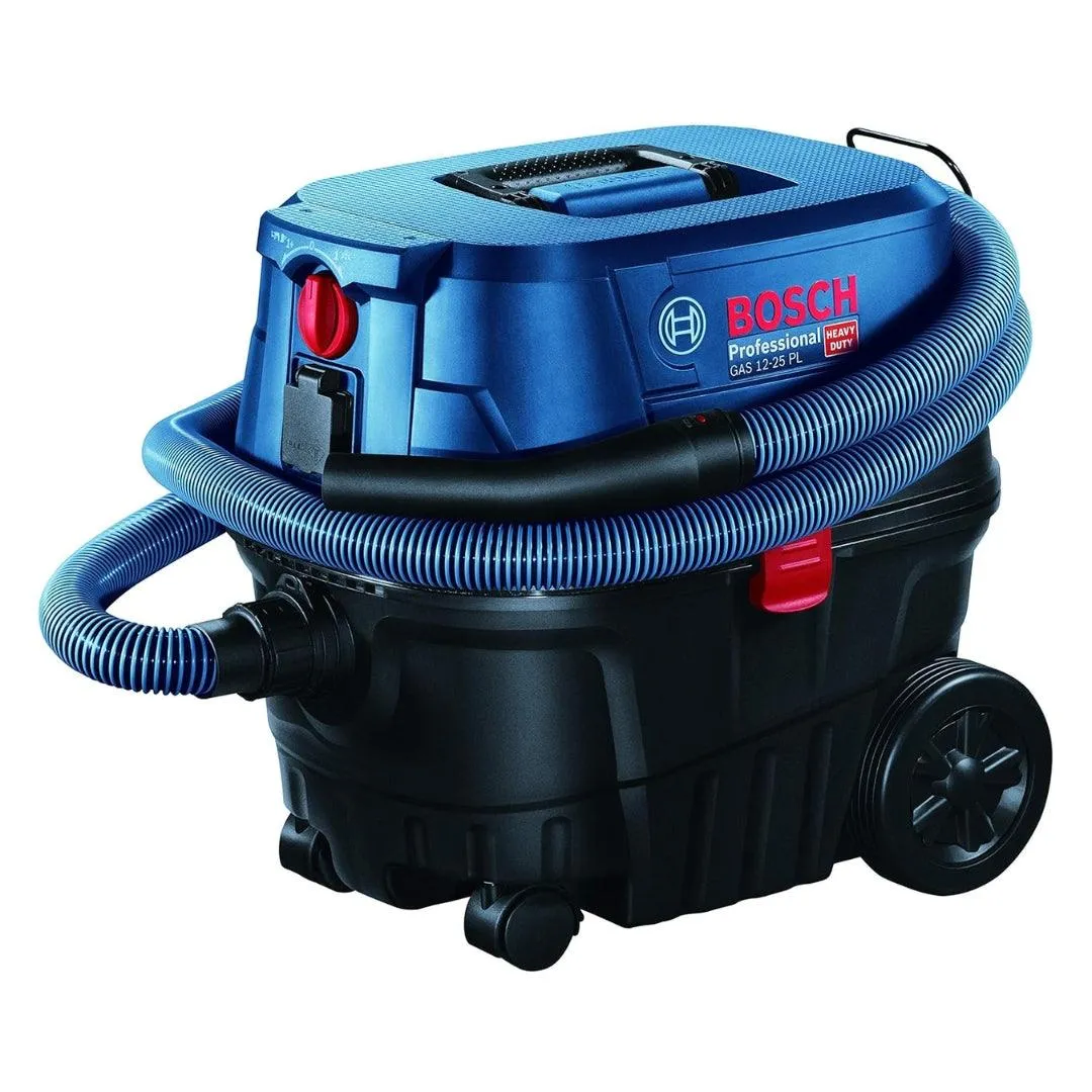 Bosch Gas 12-25 Heavy Duty Wet/Dry Vacuum Cleaner | 1250W Powerful Motor | 21L Container Volume | 200 Mbar Pressure  | Click & Clean System with HEPA Filter | Premium Accessories