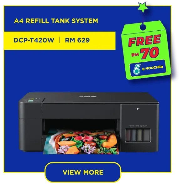 Brother DCP-T220 / Brother DCP-T420W / Brother DCP-T520W A4 3-in-1 Wireless Inkjet Printer Ink Tank - T220 T420W T520W