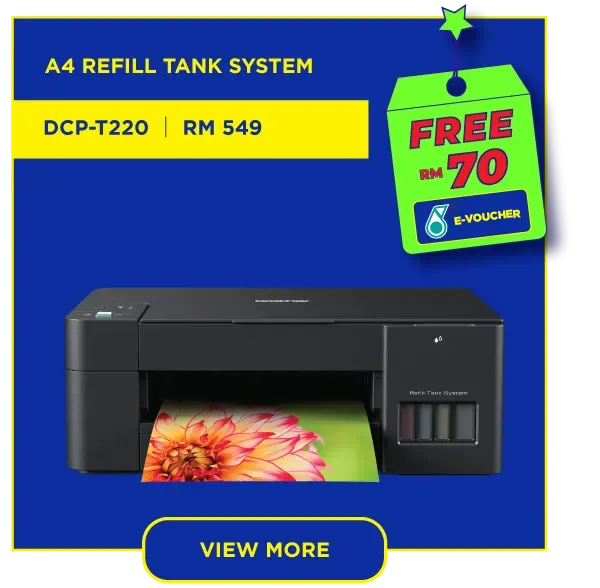 Brother DCP-T220 / Brother DCP-T420W / Brother DCP-T520W A4 3-in-1 Wireless Inkjet Printer Ink Tank - T220 T420W T520W