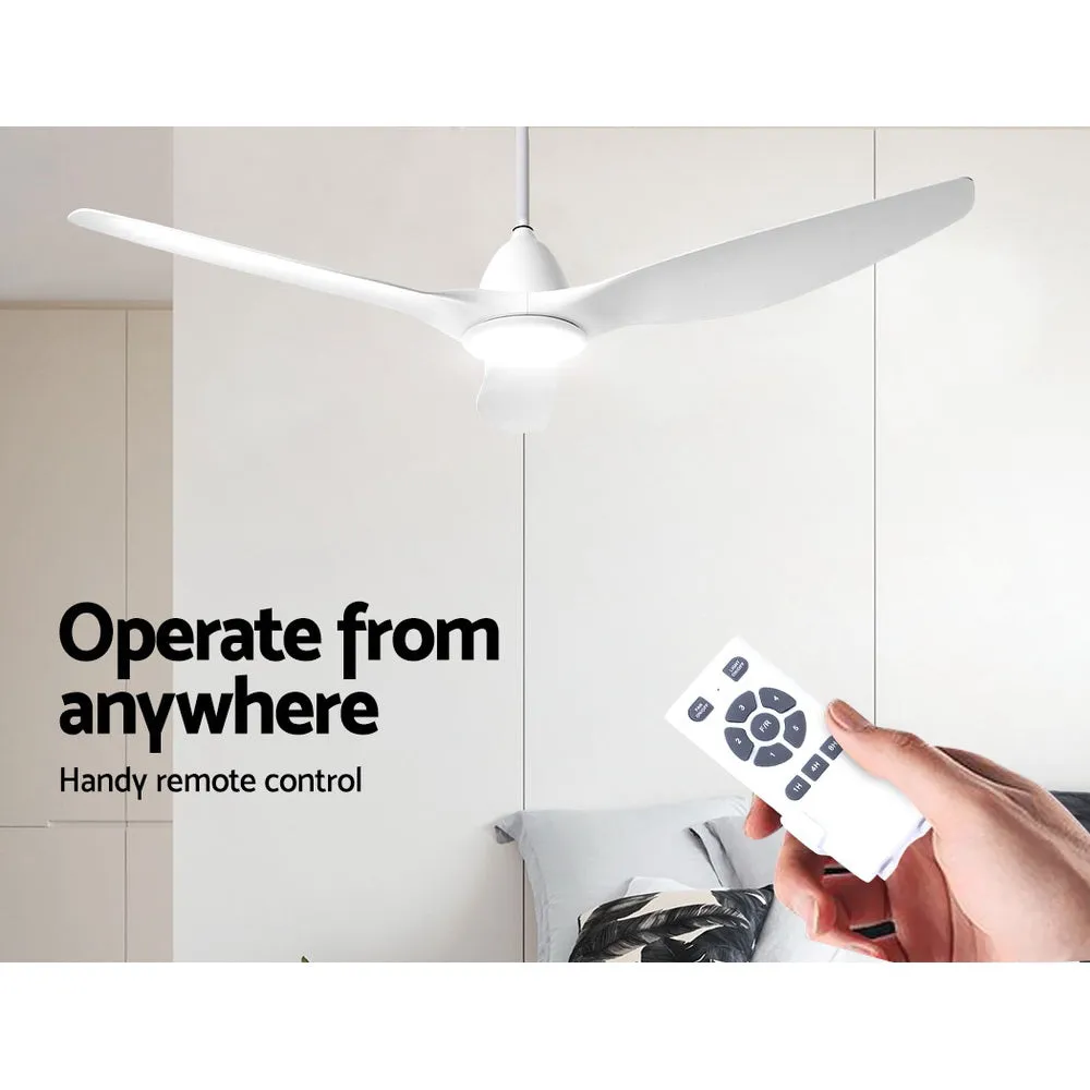 Devanti 64'' Ceiling Fan DC Motor w/Light w/Remote - White