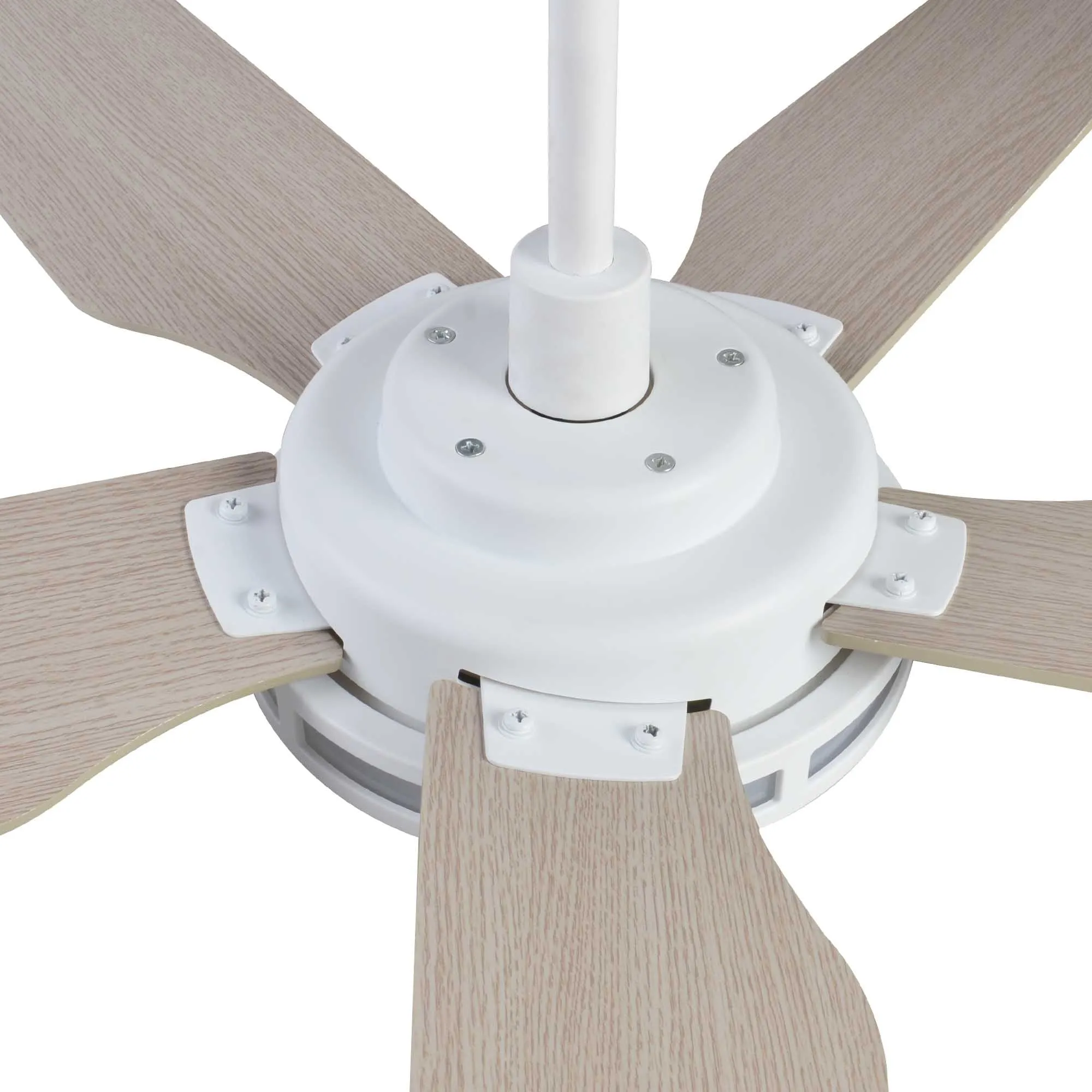 ELIRA 52 inch 5-Blade Smart Ceiling Fan with LED Light Kit & Remote - White/Gray Wood