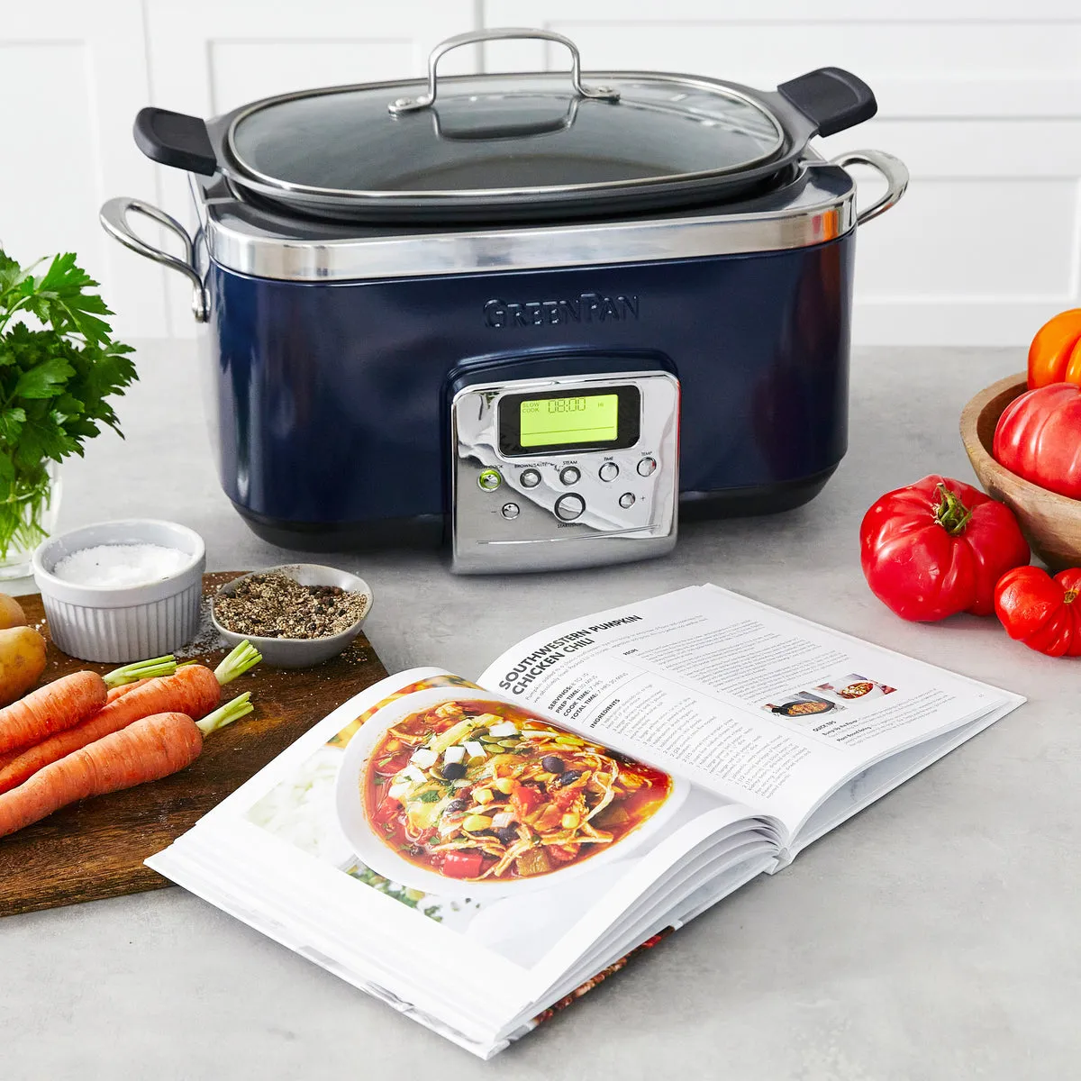 Elite 6-Quart Slow Cooker | Oxford Blue