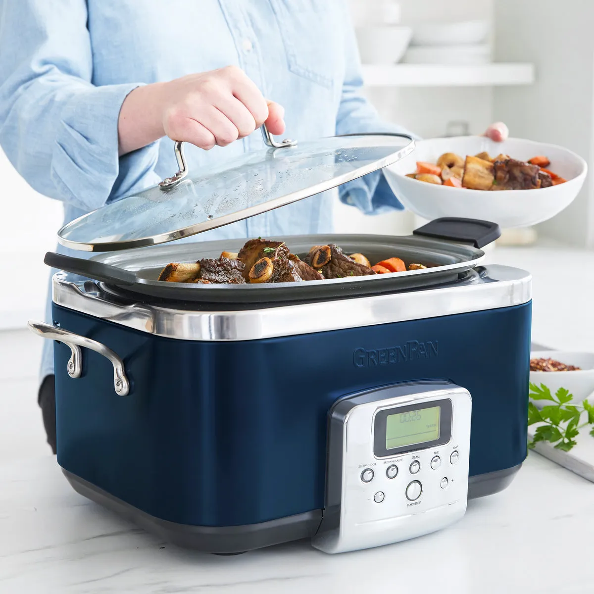 Elite 6-Quart Slow Cooker | Oxford Blue