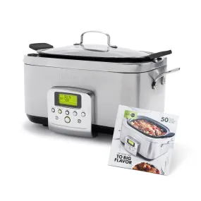 Elite 6-Quart Slow Cooker | Premiere Stainless Steel