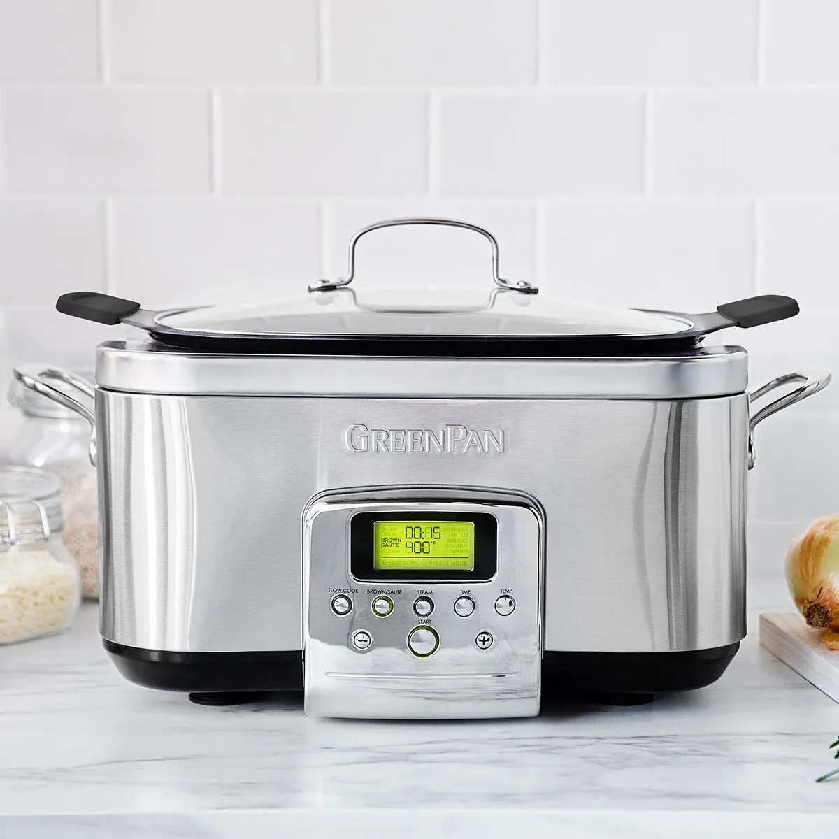 Elite 6-Quart Slow Cooker | Premiere Stainless Steel