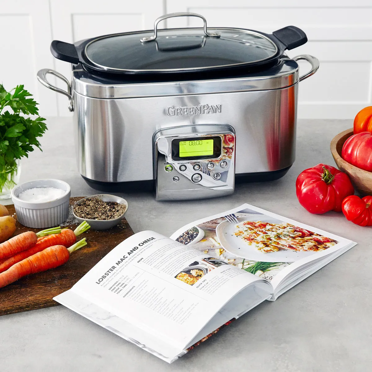 Elite 6-Quart Slow Cooker | Premiere Stainless Steel