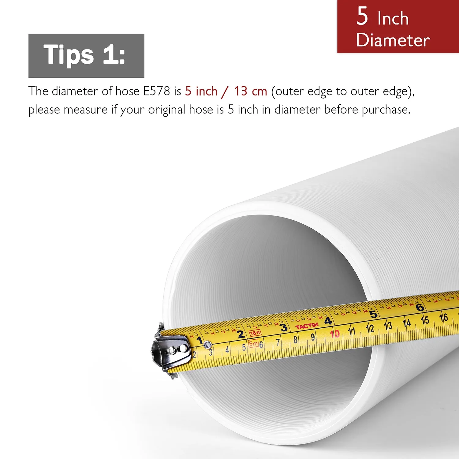 Exhaust Hose for Portable AC - Clockwise