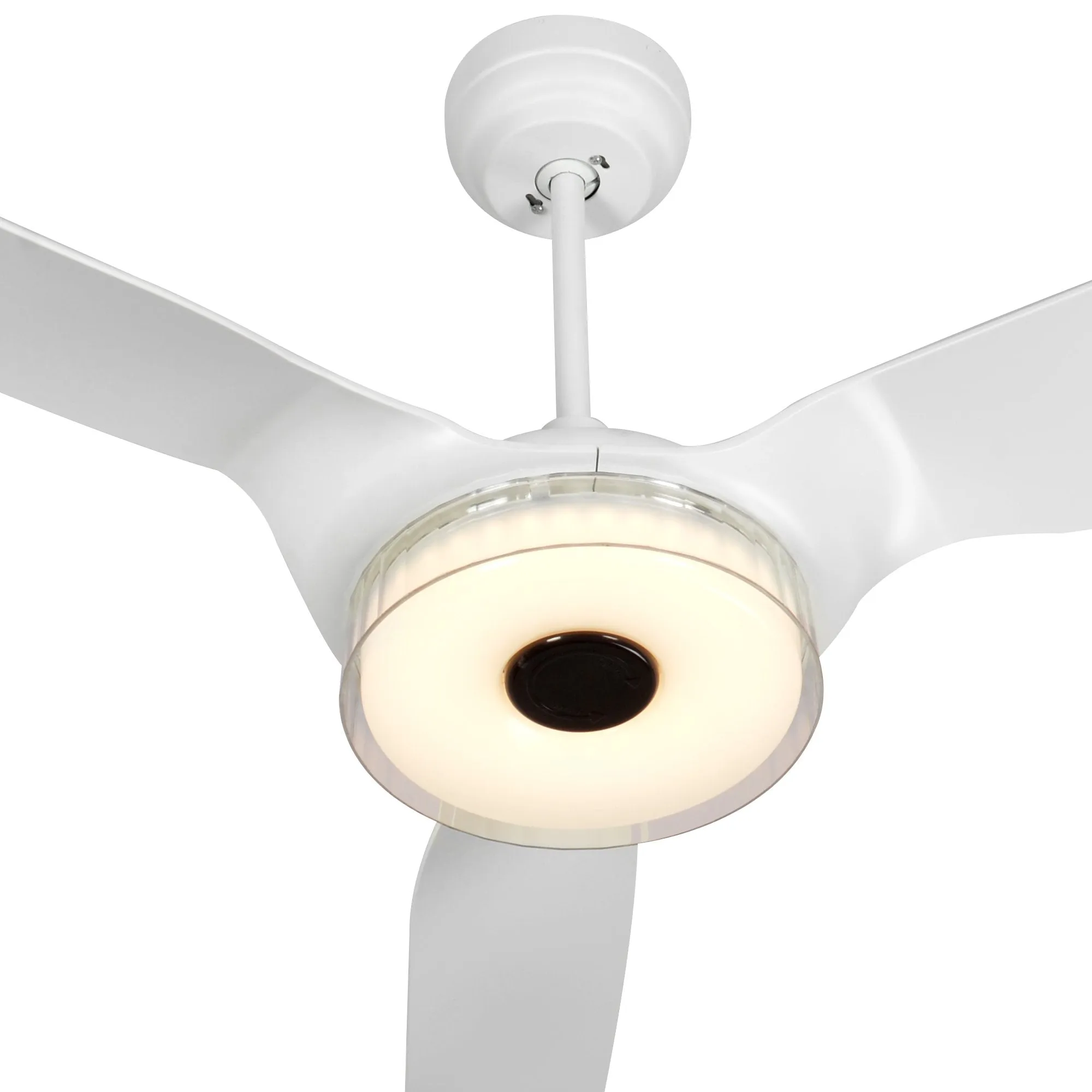 FLETCHER 60 inch 3-Blade Smart Ceiling Fan with LED Light Kit & Remote - White/White