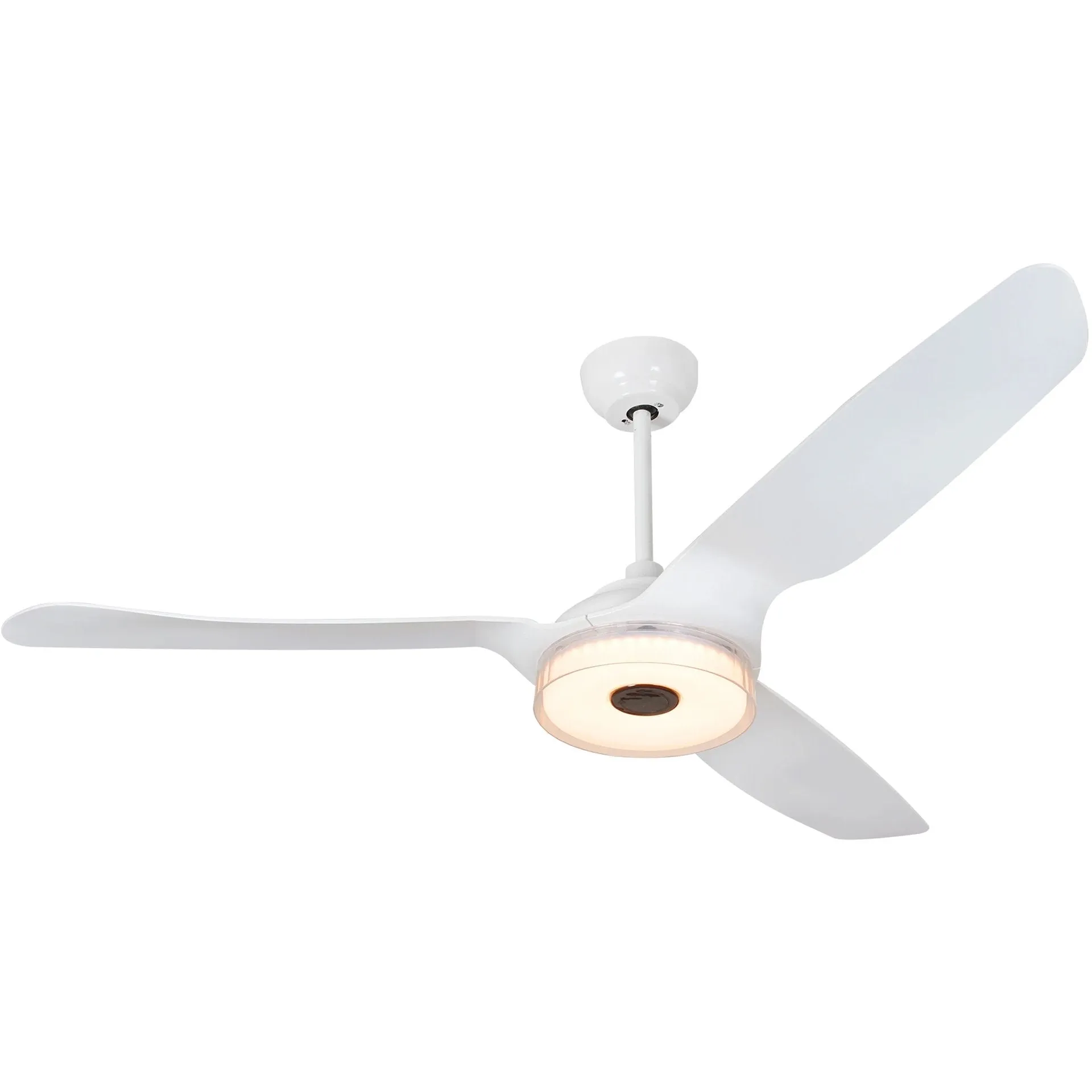 FLETCHER 60 inch 3-Blade Smart Ceiling Fan with LED Light Kit & Remote - White/White