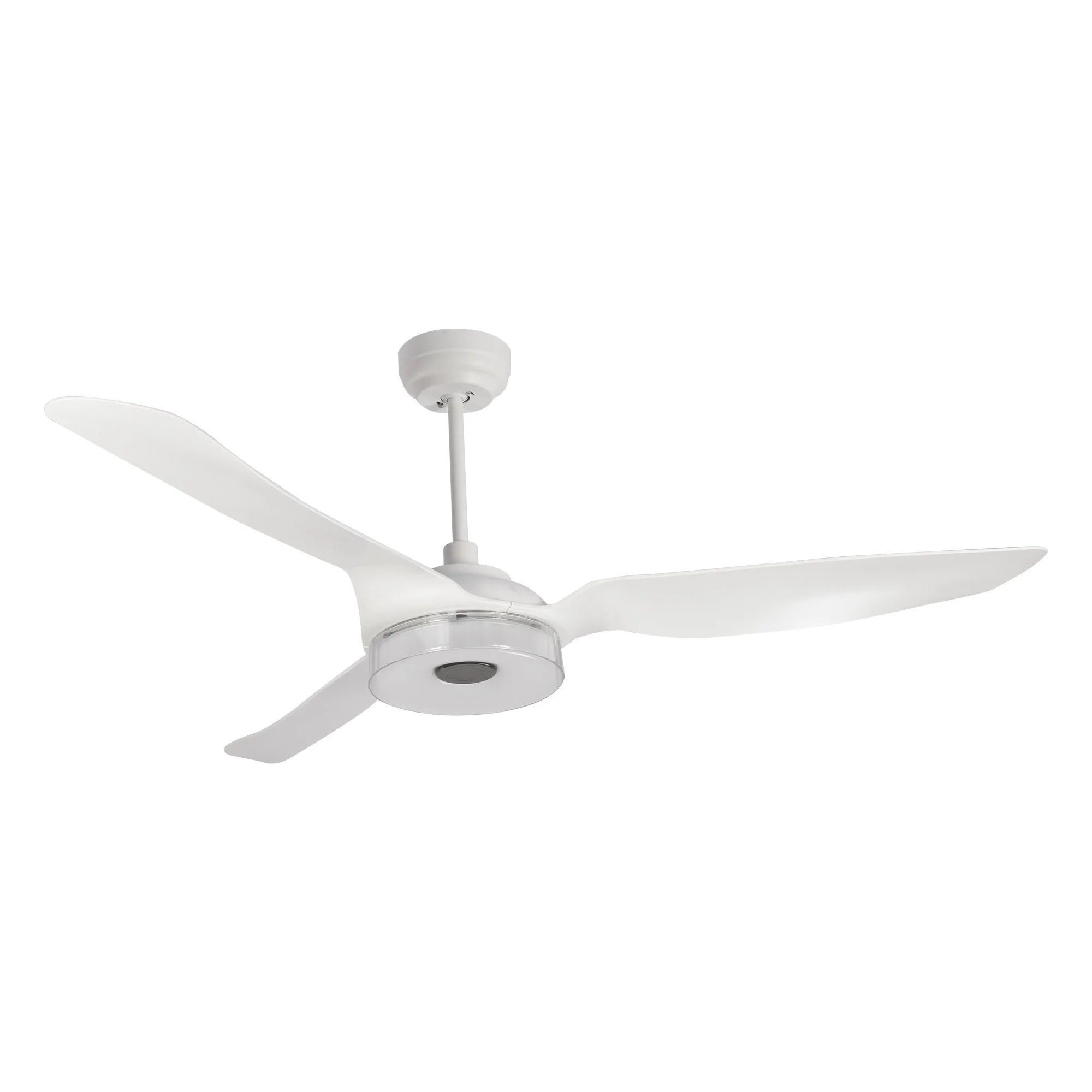 FLETCHER 60 inch 3-Blade Smart Ceiling Fan with LED Light Kit & Remote - White/White