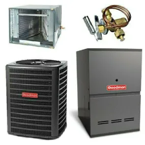 Goodman 1.5 Ton Cooling 16 SEER; 80k BTU Heating; 80% AFUE Gas Electric Air Conditioner System