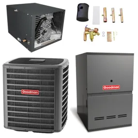 Goodman 2.5 Ton Cooling 14.5 SEER; 100k BTU Heating; 80% AFUE Gas Electric Air Conditioner System