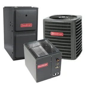 Goodman 2.5 Ton Cooling 14.5 SEER 80k BTU Heating; 96% AFUE Gas Electric Air Conditioner System