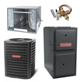 Goodman 3 Ton Cooling 14.5 SEER; 100k BTU Heating; 92% AFUE Gas Electric Air Conditioner System