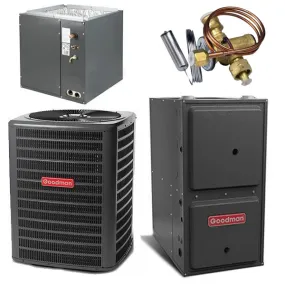 Goodman 3 Ton Cooling 15.5 SEER; 100k BTU Heating; 96% AFUE Gas Electric Air Conditioner System