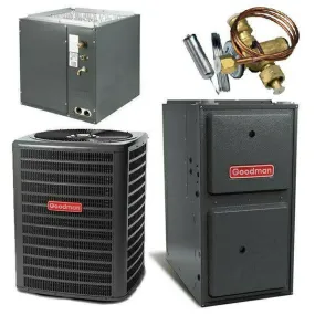 Goodman 3 Ton Cooling 16 SEER; 80k BTU Heating; 98% AFUE Gas Electric Air Conditioner System