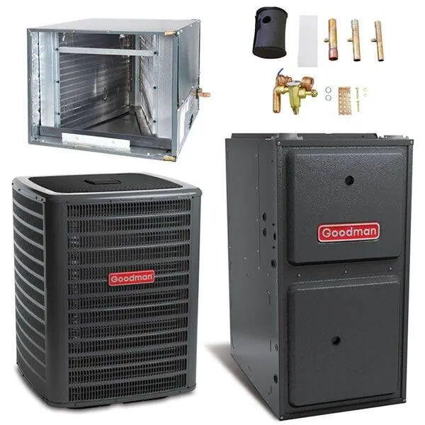 Goodman 4 Ton Cooling 17.5 SEER; 120k BTU Heating; 97% AFUE Gas Electric Air Conditioner System