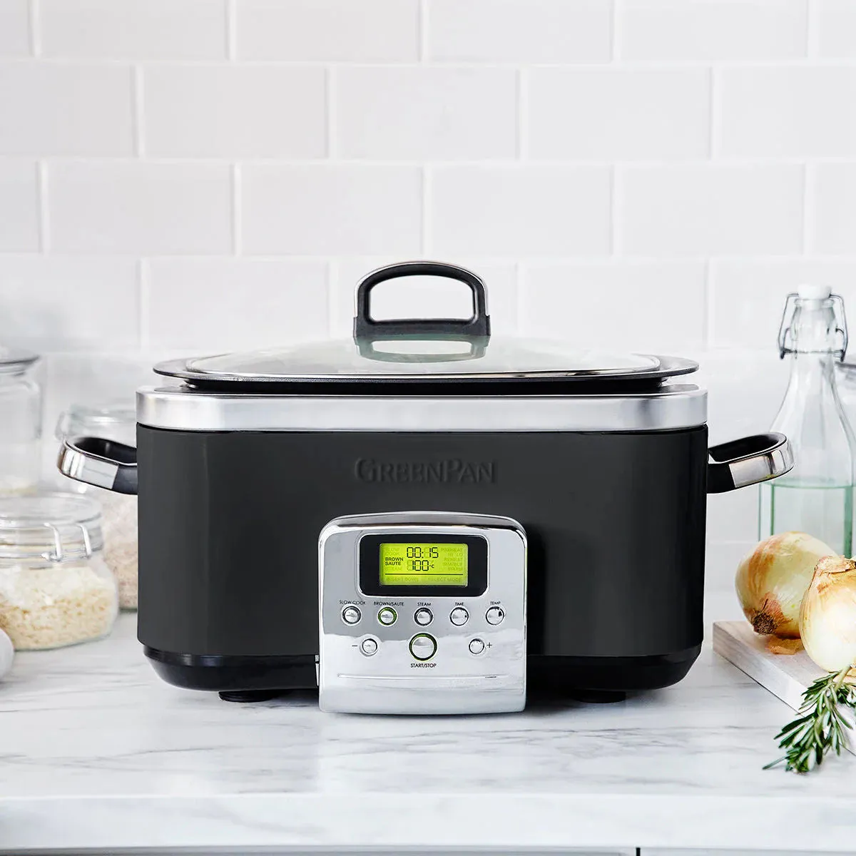 GreenPan Elite Slow Cooker Black 6L