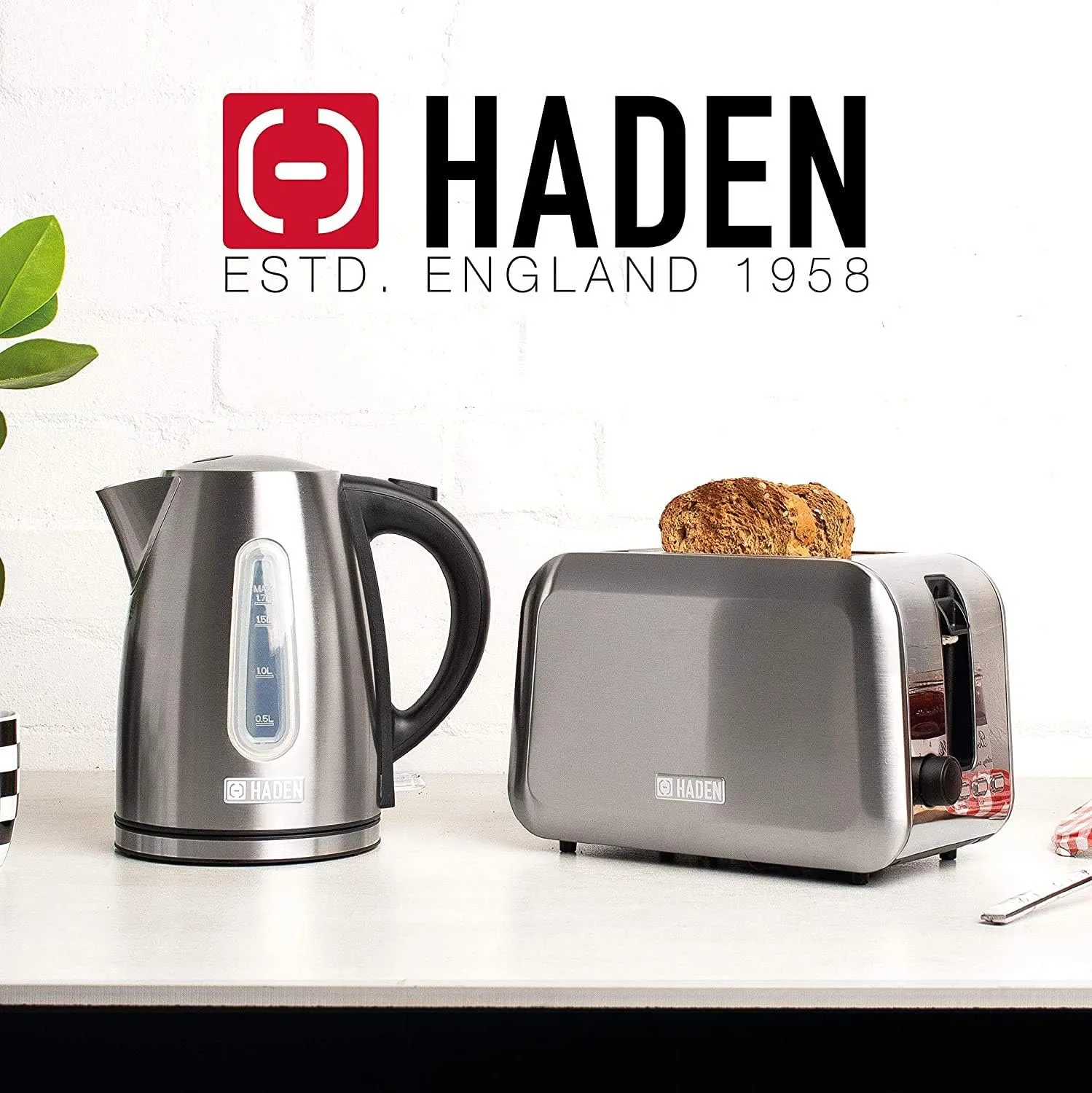 Haden Stoke Brushed Steel Kettle