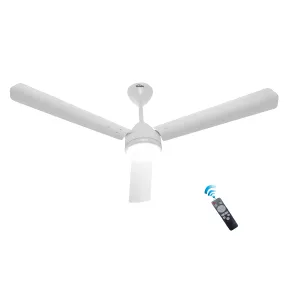 HAVAI Spinel BLDC Ceiling Fan 28W, 1200mm Blade with Remote - Pearl White,9W LED Light