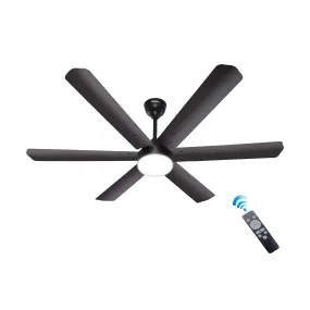 HAVAI Spinel BLDC Ceiling Fan 35W, 1200mm Blade with Remote - Smoky Brown,0.5W LED Light