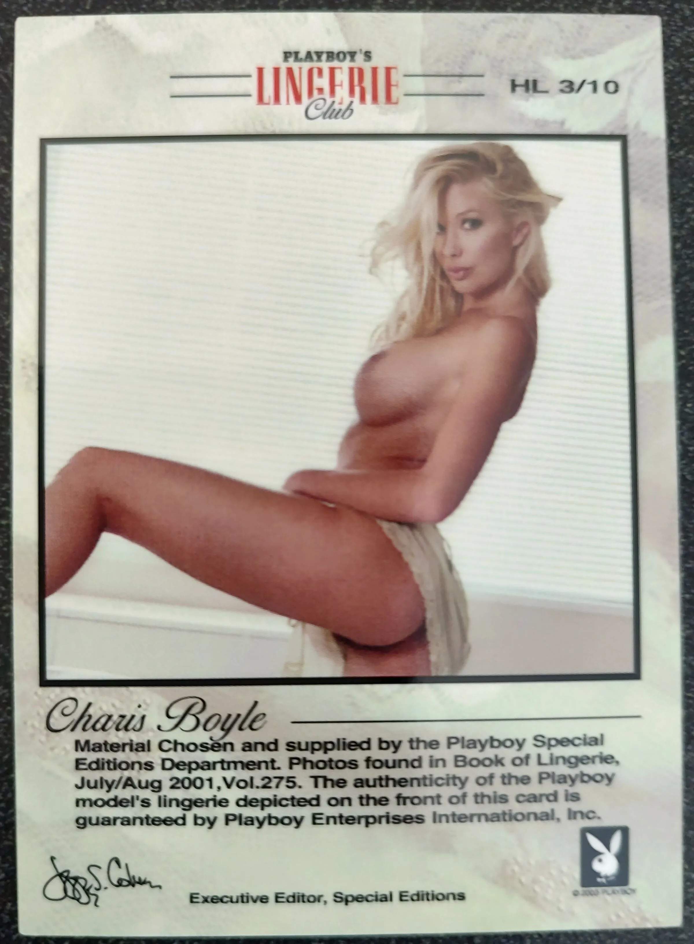 LINGERIE CLUB: Memorabilia - 3/10 CHARIS BOYLE