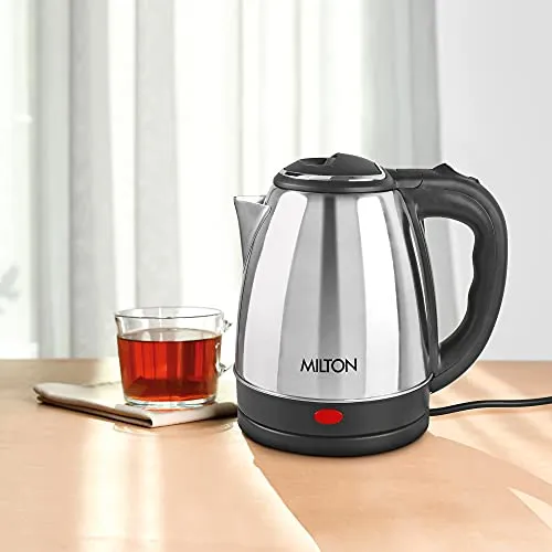 Milton Insta Electric 1500 Stainless Steel Kettle, 1.5 Litres, Silver