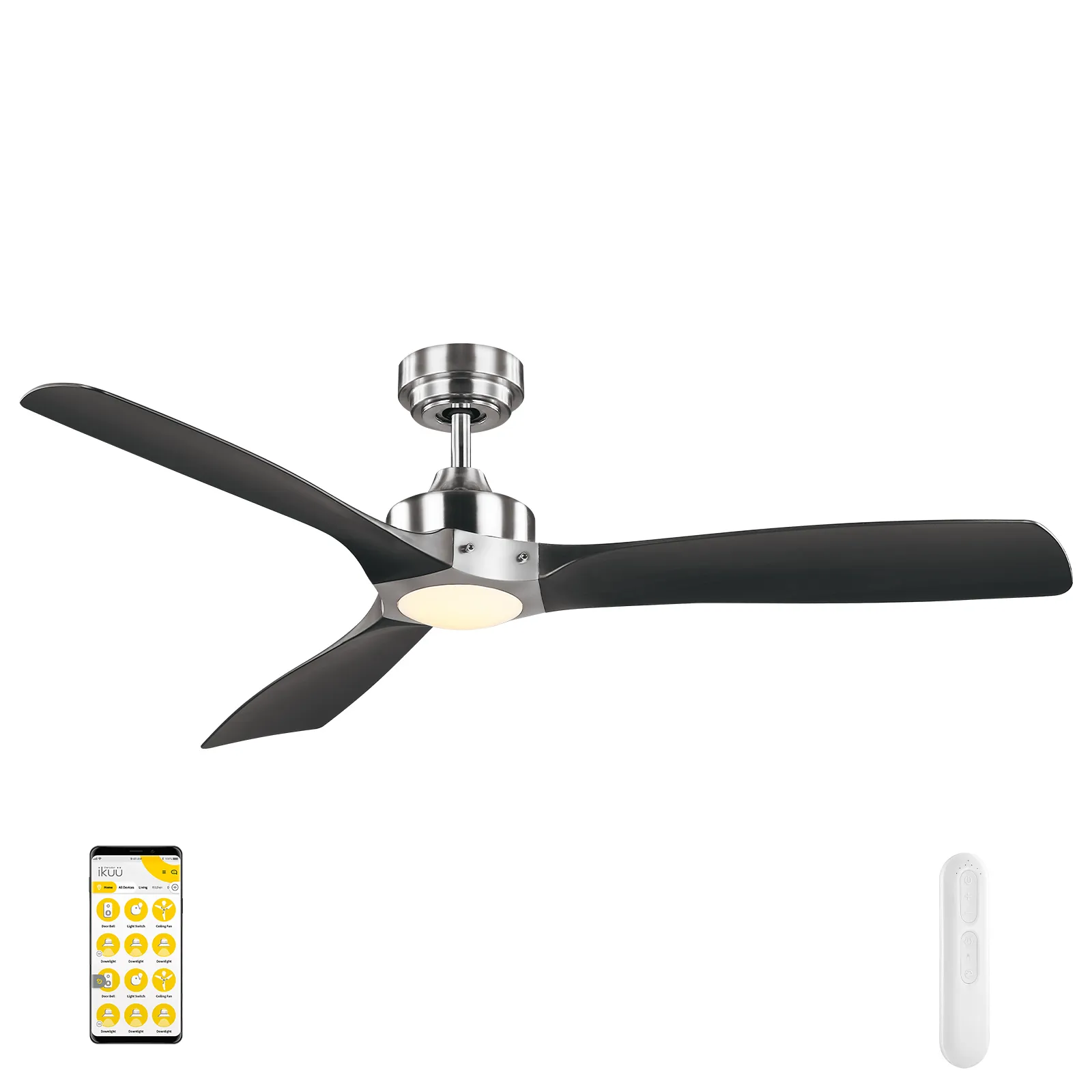 Minota 132cm DC Ikuü Smart Wi-Fi Ceiling Fans with LED Light and Remote