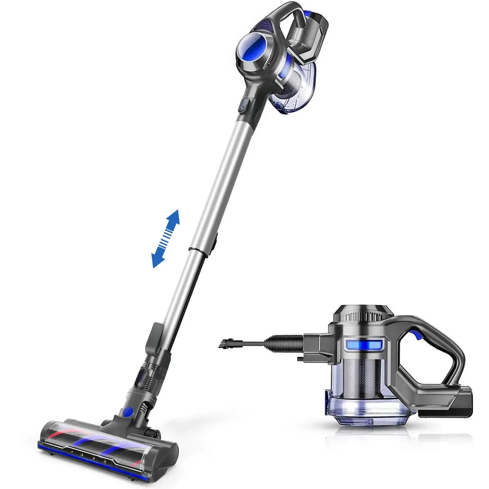 MOOSOO XL-618A X6/XC1 4-In-1 Stick Vacuum Cleaners -  Cordless Blue Vacuum