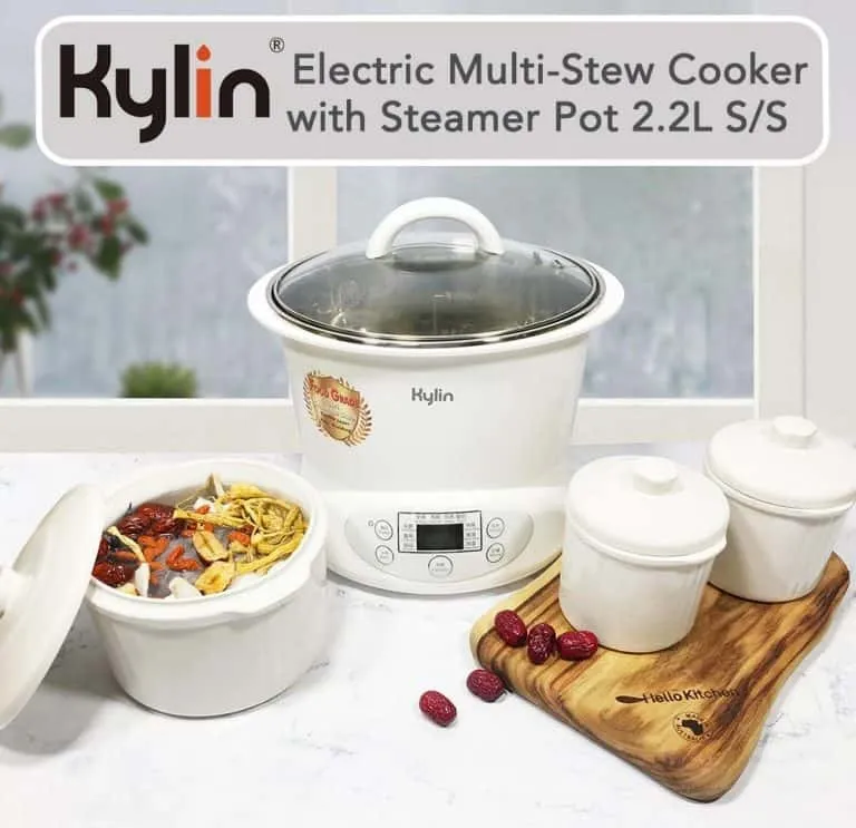 Multi-Stew Cooker 9 Menus 4 Ceramic Pots 2.2L Kylin