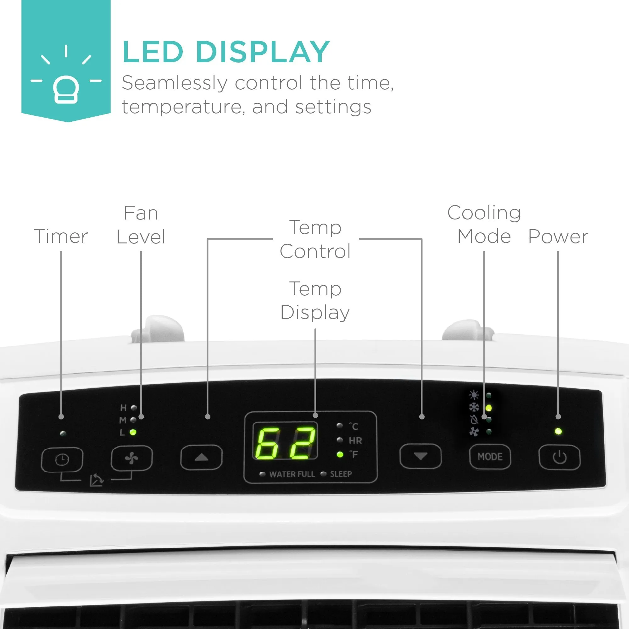 Portable 4-in-1 Air Conditioner & Heater w/ 14,000 BTU, Remote