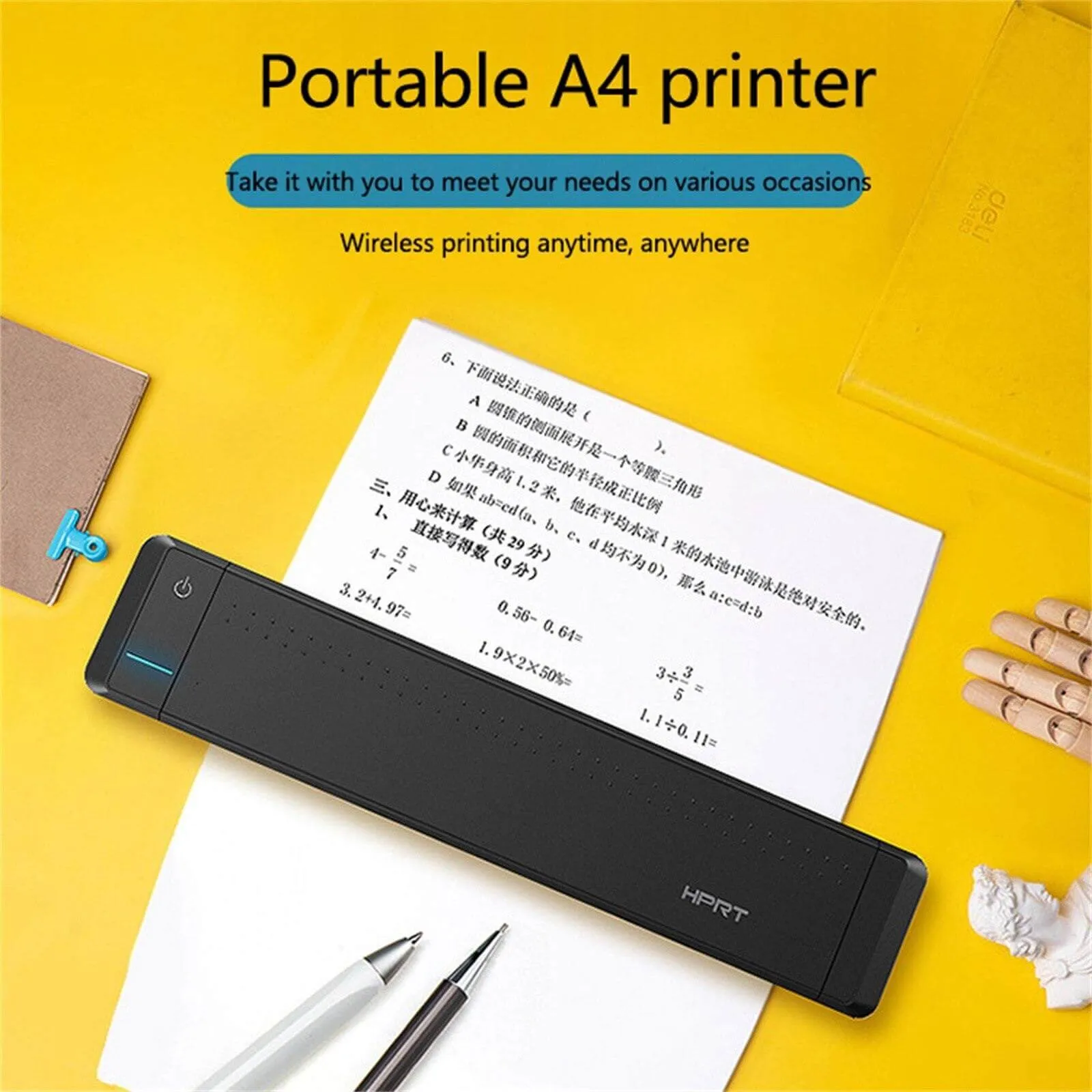 Portable Mini Bluetooth Thermal Printer with Built-in Battery