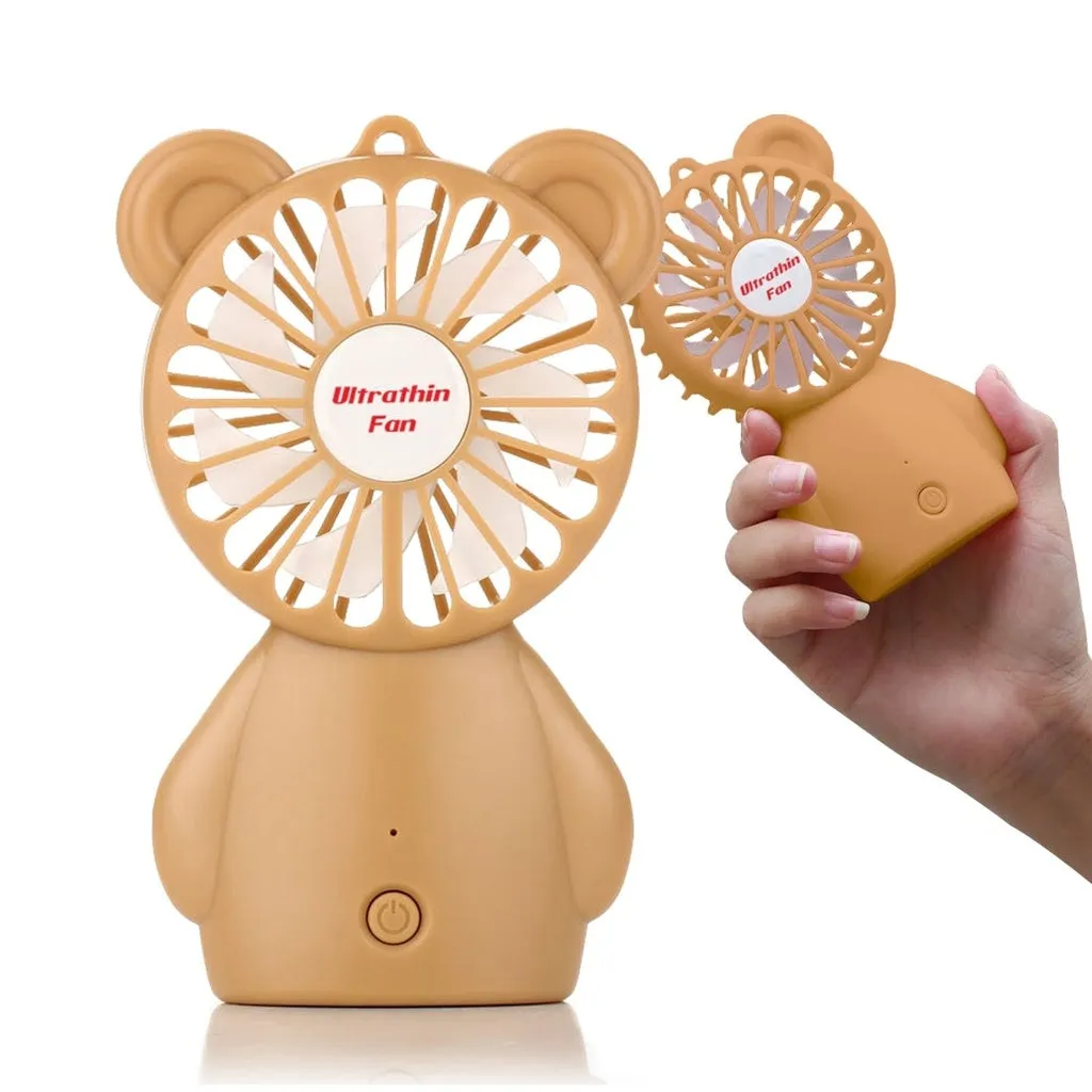 Rechargeable 3-Speed Handheld Fan Portable Slim - Gominimo