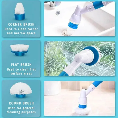 Rechargeable Cordless Spin Scrubber Set with 15 Heads