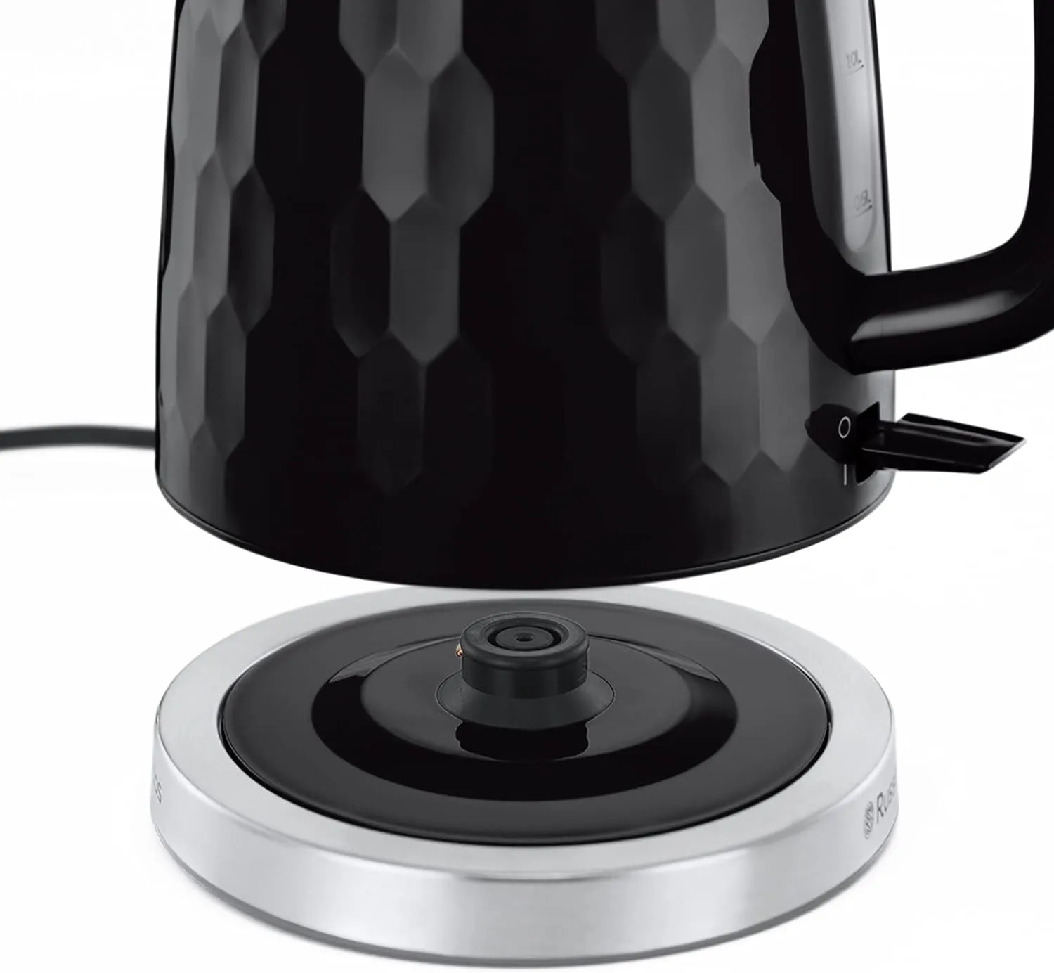 Russell Hobbs Honeycomb Cordless Electric Kettle - Fast Boil, 1.7 Litre, 3000 W, Black