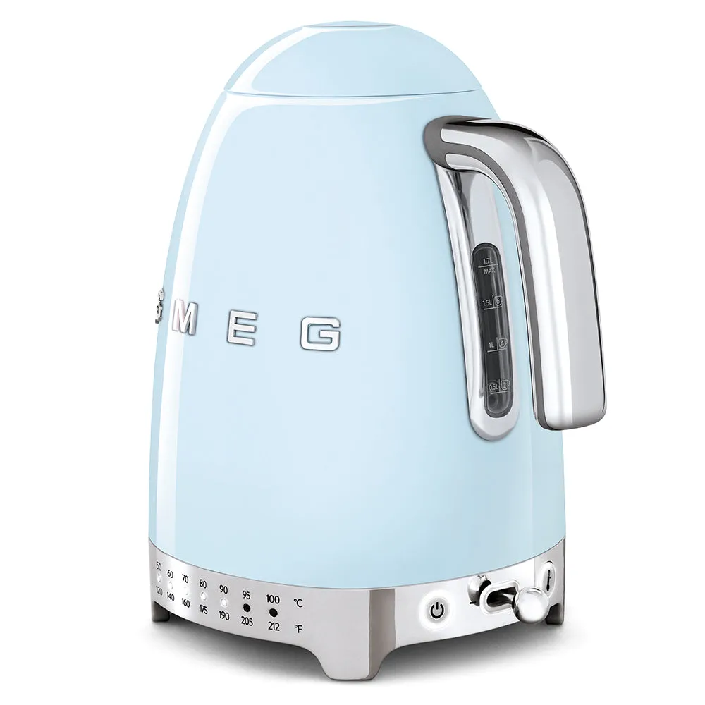 Smeg Variable Temperature Kettle - Pastel Blue