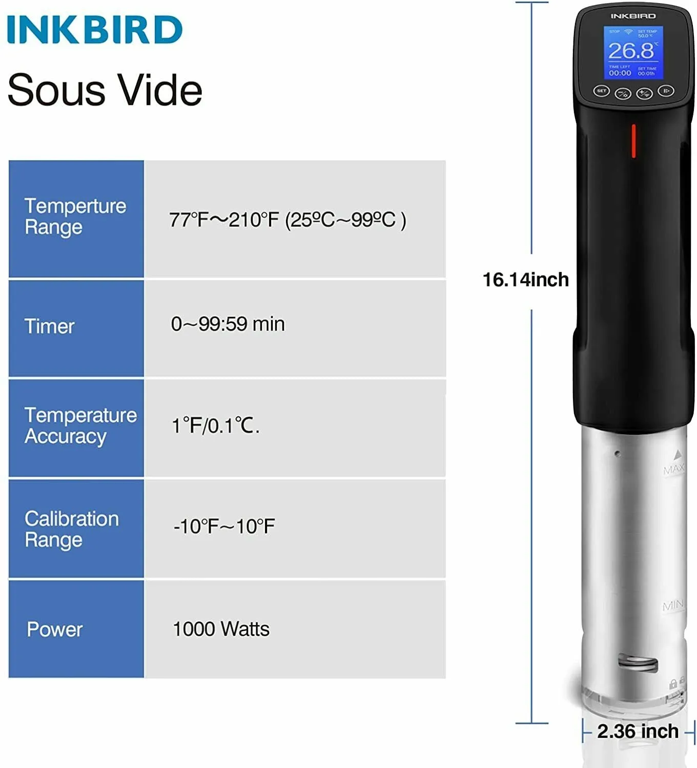 Sous Vide Cooker Precision Cookers WiFi Immersion Circulator 120V