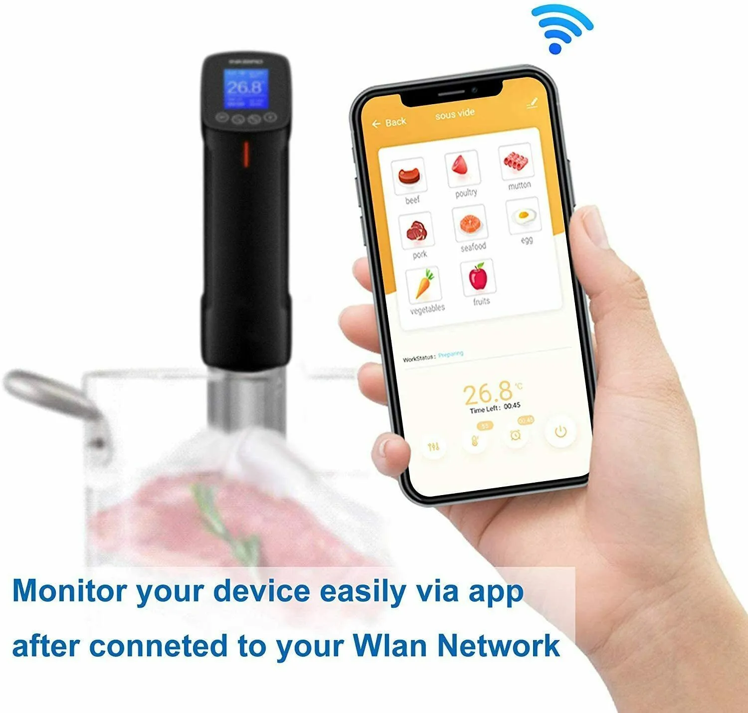 Sous Vide Cooker Precision Cookers WiFi Immersion Circulator 120V